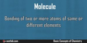 Molecule Basic Concepts Of Chemistry Explanation