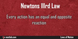 Newtons Iiird Law Laws Of Motion Explanation