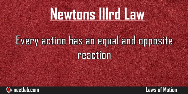 Newtons Iiird Law Laws Of Motion Explanation 