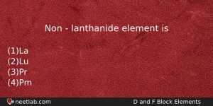 Non Lanthanide Element Is Chemistry Question