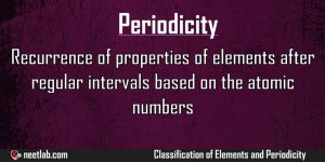 Periodicity Classification Of Elements And Periodicity Explanation