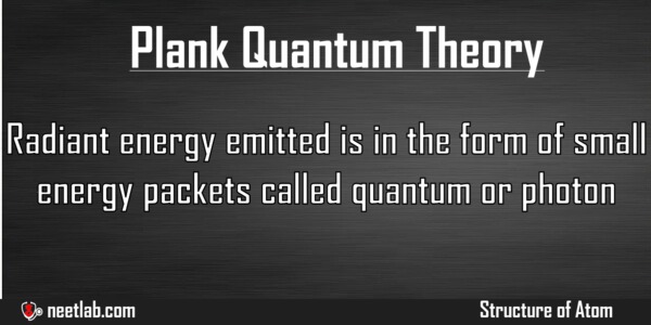 Plank Quantum Theory Structure Of Atom Explanation 