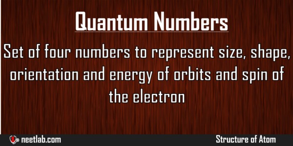 Quantum Numbers Structure Of Atom Explanation 