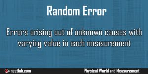 Random Error Physical World And Measurement Explanation