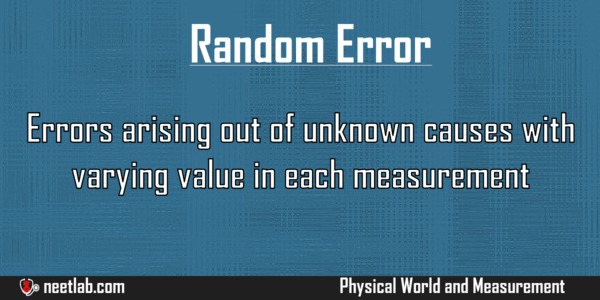 Random Error Physical World And Measurement Explanation 