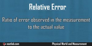 Relative Error Physical World And Measurement Explanation