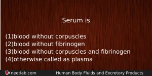 Serum Is Biology Question