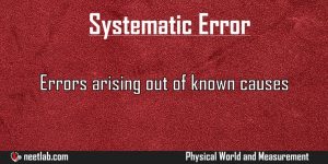 Systematic Error Physical World And Measurement Explanation