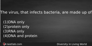 The Virus That Infects Bacteria Are Made Up Of Biology Question