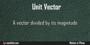 Unit Vector Motion In Plane Explanation