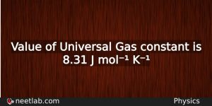 Universal Gas Constant Physics