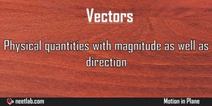 Vectors Motion In Plane Explanation