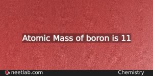 What Is The Atomic Mass Of Boron Chemistry
