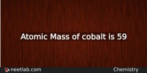 What Is The Atomic Mass Of Cobalt Chemistry