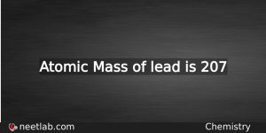 What Is The Atomic Mass Of Lead Chemistry