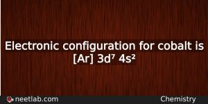 What Is The Electronic Configuration For Cobalt Chemistry
