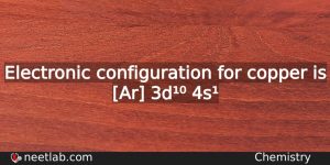 What Is The Electronic Configuration For Copper Chemistry