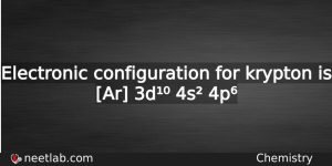 What Is The Electronic Configuration For Krypton Chemistry