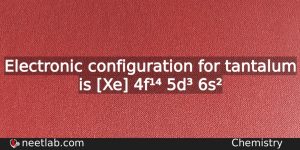 What Is The Electronic Configuration For Tantalum Chemistry