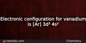 What Is The Electronic Configuration For Vanadium Chemistry