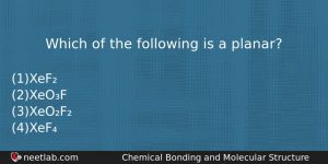 Which Of The Following Is A Planar Chemistry Question