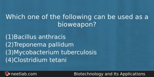 Which One Of The Following Can Be Used As A Biology Question