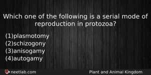 Which One Of The Following Is A Serial Mode Of Biology Question