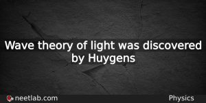 Who Discovered Wave Theory Of Light Physics
