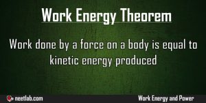 Work Energy Theorem Work Energy And Power Explanation