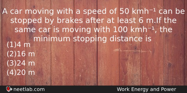 A Car Moving With A Speed Of 50 Kmh Can Physics Question 