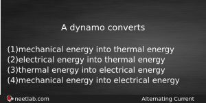 A Dynamo Converts Physics Question