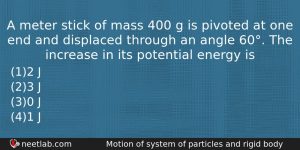 A Meter Stick Of Mass 400 G Is Pivoted At Physics Question