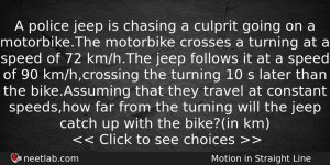 A Police Jeep Is Chasing A Culprit Going On A Physics Question