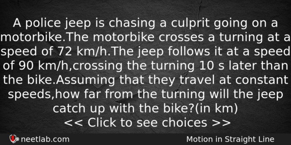A Police Jeep Is Chasing A Culprit Going On A Physics Question 