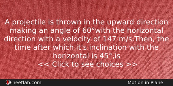 A Projectile Is Thrown In The Upward Direction Making An Physics Question 