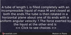 A Tube Of Length L Is Filled Completely With An Physics Question