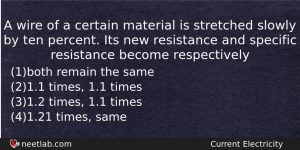 A Wire Of A Certain Material Is Stretched Slowly By Physics Question