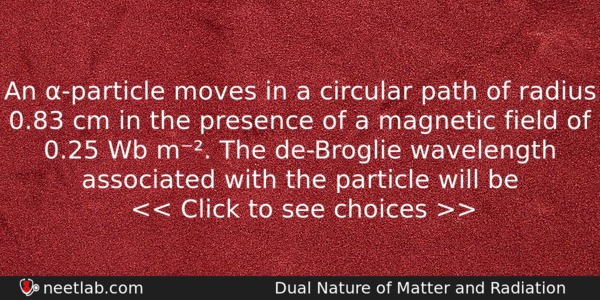 An Particle Moves In A Circular Path Of Radius 083 Physics Question 