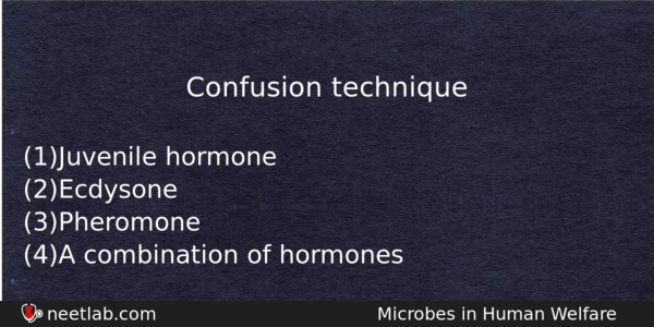 Confusion Technique Biology Question 