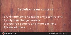 Depletion Layer Contains Physics Question