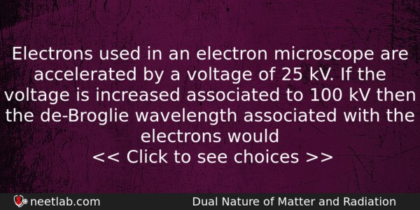 Electrons Used In An Electron Microscope Are Accelerated By A Physics Question 