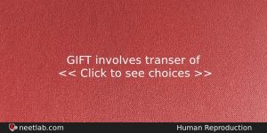 Gift Involves Transer Of Biology Question