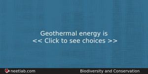 Geothermal Energy Is Biology Question