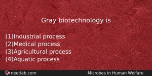 Gray Biotechnology Is Biology Question