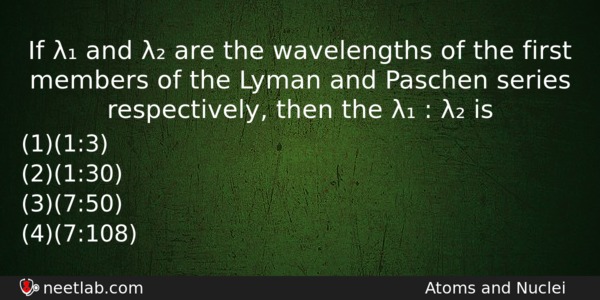 If And Are The Wavelengths Of The First Physics Question 