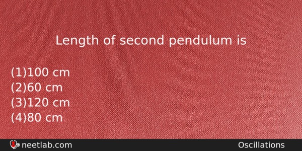 Length Of Second Pendulum Is Physics Question 