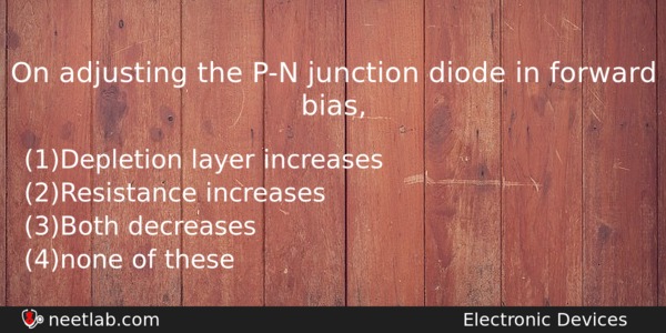On Adjusting The Pn Junction Diode In Forward Bias Physics Question 