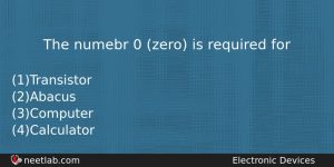 The Numebr 0 Zero Is Required For Physics Question