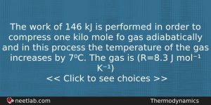 The Work Of 146 Kj Is Performed In Order To Physics Question