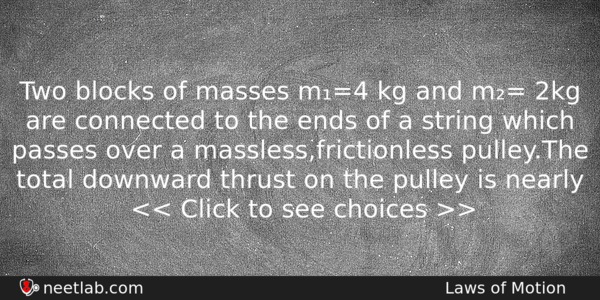 Two Blocks Of Masses M4 Kg And M 2kg Are Physics Question 